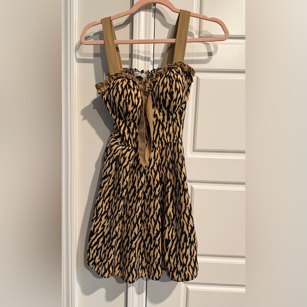 Elegant Leopard Print Mini Dress and Shorts